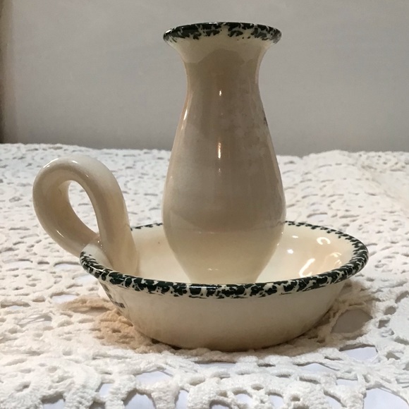 Patton handmade stoneware snowman candlestick - Picture 2 of 3